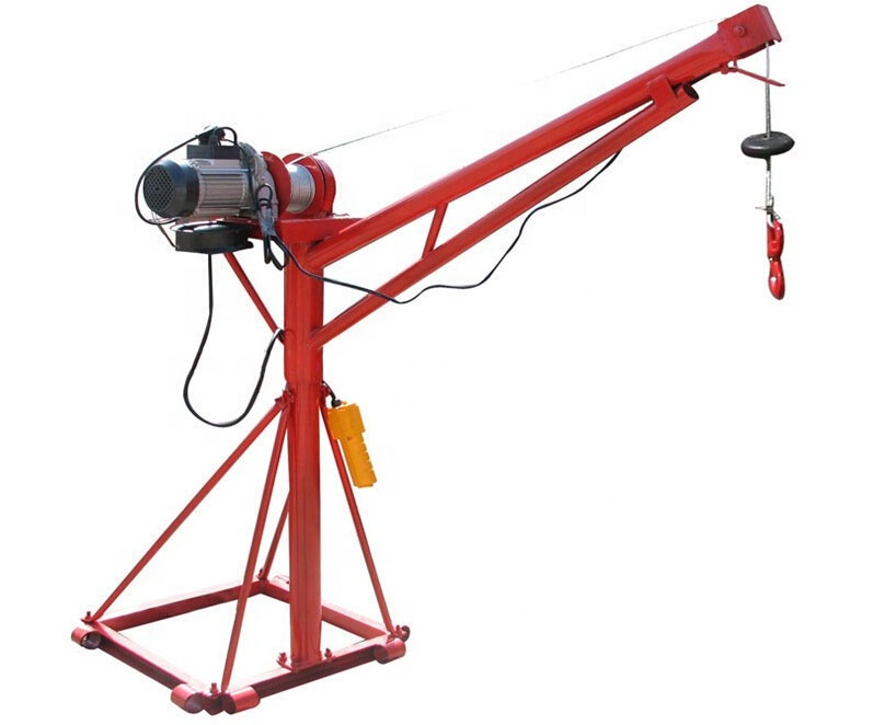 Construction mini portable crane small electric crane boom lifting truck mounted crane hydraulic